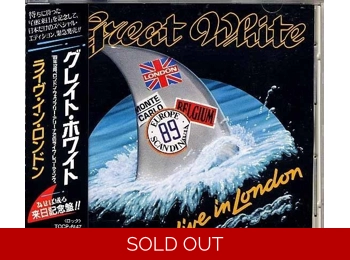 Great White ‎– Live In London - Japan Only 7 Track CD Housed In Jewel Case c/w Obi strip